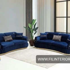 TURKISH DUBAI SOFA COLLECTION Castillo Velvet Sofa 3+2 Range Plush Velvet - Choose Combination
