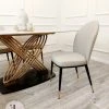 Furnish 365 Orion Gold 1.8 Polar White Sintered Stone Top + Sienna Dining Chairs