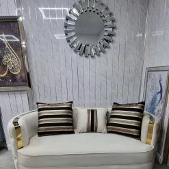 Furniture Imports LTD Rolex Premium Sofa 2 Seater In Cream & Gold