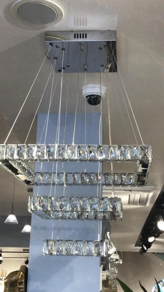 Furniture Imports LTD 3 Layer Square Led Hanging Ceiling Light