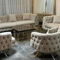 Furniture Imports LTD HERMES SOFA CHAIR IN PLUSH VELVET - CHOOSE COMBINATION