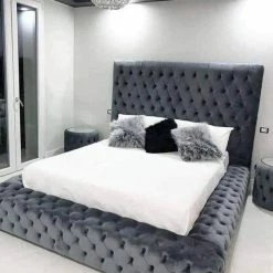 Furniture Imports LTD Parklane Plush Velvet Bedframe BED COLLECTION