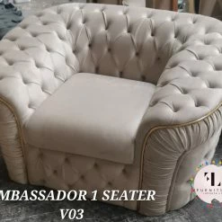 Furniture Imports LTD DUBAI SOFA COLLECTION Ambassador 3+2 Seater Plush Velvet