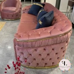 Furniture Imports LTD DUBAI SOFA COLLECTION Ambassador 3+2 Seater Plush Velvet