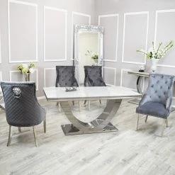 Furnish365 Arial Dining Table With Majestic Dining Chairs
