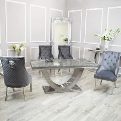 Furnish365 Arial Dining Table With Majestic Dining Chairs