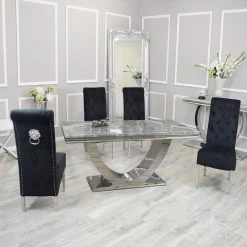 Furnish365 ALL DINING TABLE SET Arial Dining Table With Sofia Dining Chairs