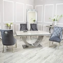 Furnish365 Arial Dining Table With Majestic Dining Chairs