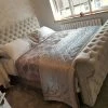 Furniture Imports LTD Dicaprio 4ft6 Double Grey Plush Velvet Bedframe