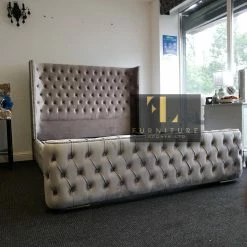 Furniture Imports LTD BED COLLECTION ARIANNA PREMIER VELVET STORAGE OTTOMAN BED