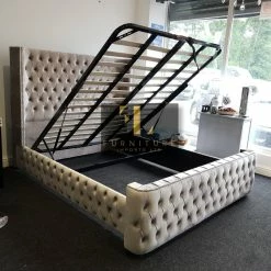 Furniture Imports LTD BED COLLECTION ARIANNA PREMIER VELVET STORAGE OTTOMAN BED