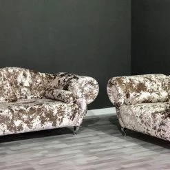 Velvetsofa FABRAGE LUSTRO CRUSHED VELVET SOFA RANGE SOFAS