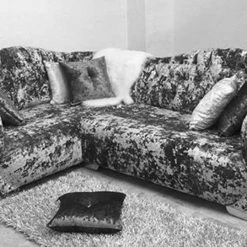 Velvetsofa FABRAGE LUSTRO CRUSHED VELVET SOFA RANGE SOFAS