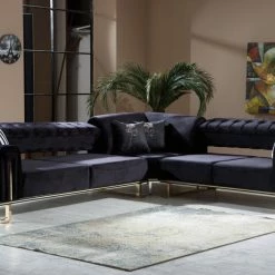 TURKISH Scarlet Corner Sofa Range In Plush Velvet