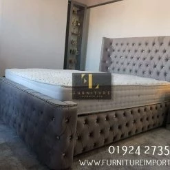 Furniture Imports LTD BED COLLECTION ARIANNA PREMIER VELVET STORAGE OTTOMAN BED