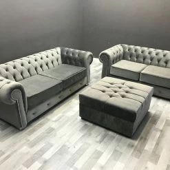 Velvetsofa RICHMONDS CHESTERFIELD FRENCH VELVET SOFA RANGE SOFAS