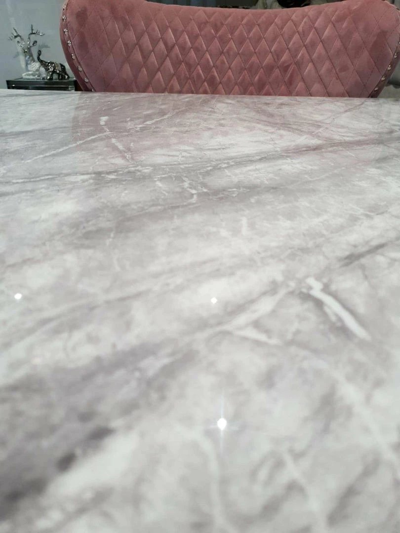 Furniture Imports LTD Valentino Arianna Grey Marble Dining Table Set