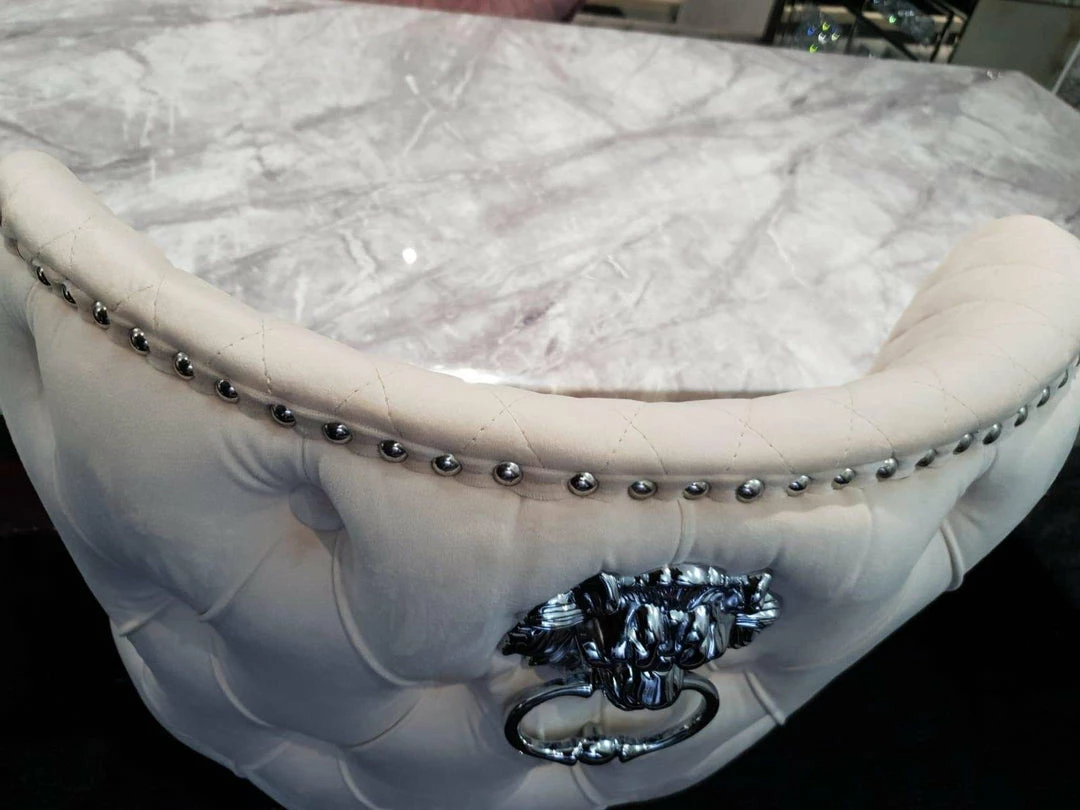 Furniture Imports LTD Valentino Arianna Grey Marble Dining Table Set