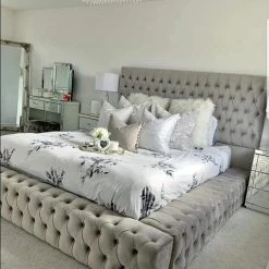 Furniture Imports LTD Parklane Plush Velvet Bedframe BED COLLECTION