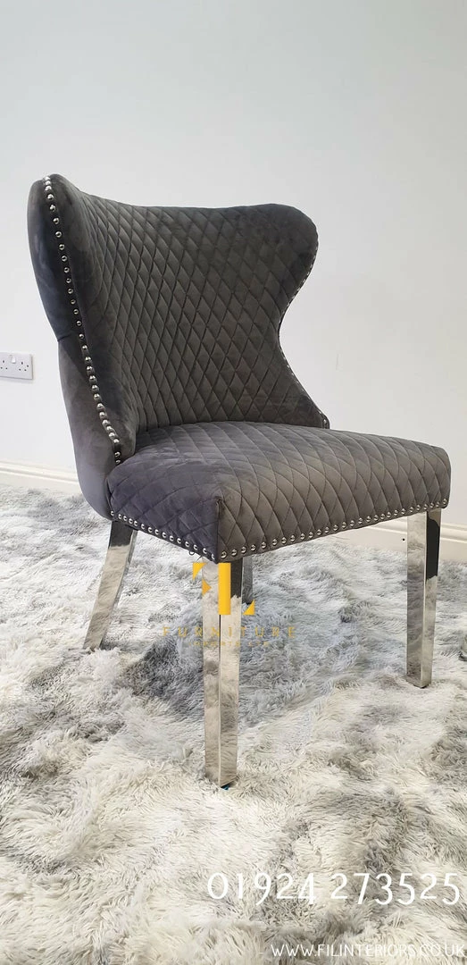 Furniture Imports LTD Valentino Arianna Grey Marble Dining Table Set