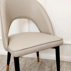 Furniture Imports LTD Astra Beige Leather Dining Chair DINING CHAIRS