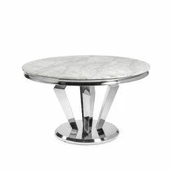 Furniture Imports LTD Phoenix Dining Table Light Grey Marble