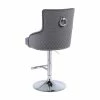 ASR INTERIOR LUXURY BARSTOOLS Majestic Luxury Barstool Round Knocker Back Adjustable Height