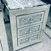 ASR INTERIOR Crushed Diamomd Bedside Cabinet BEDSIDES