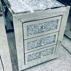 ASR INTERIOR Crushed Diamomd Bedside Cabinet BEDSIDES