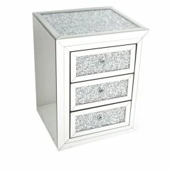 ASR INTERIOR Crushed Diamomd Bedside Cabinet BEDSIDES