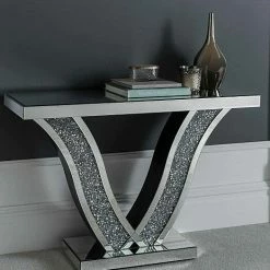 Furniture Imports LTD CONSOLE TABLES Crushed Diamond LV Console
