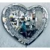 Furniture Imports LTD Crushed Diamond LED Heart Wall Mirror WALL MIRRORS