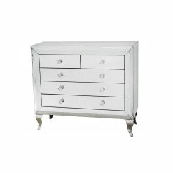 ASR INTERIOR CHEST OF DRAWS Curved Mirrored Chest Of Drawers