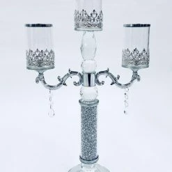 ASR INTERIOR Crystal Crushed Candelabra 3 Arm SALE ITEMS