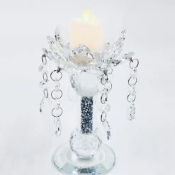 ASR INTERIOR CANDLE HOLDERS Crystal Crushed Candle Holder Small