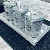 ASR INTERIOR HOUSE HOLD ORNAMENTS + STATUES Crystal Tea, Coffee, Sugar Tray