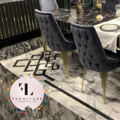 Furniture Imports LTD Lotus Metal Plating Dining Chairs