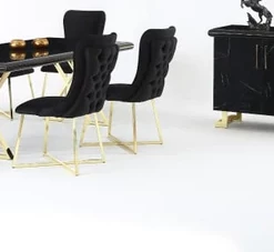 Furniture Imports LTD Luna Metal Plating Dining Chairs