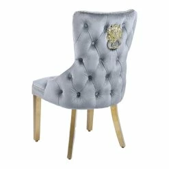 Furniture Imports LTD Victoria Grey & Gold Dining Chair