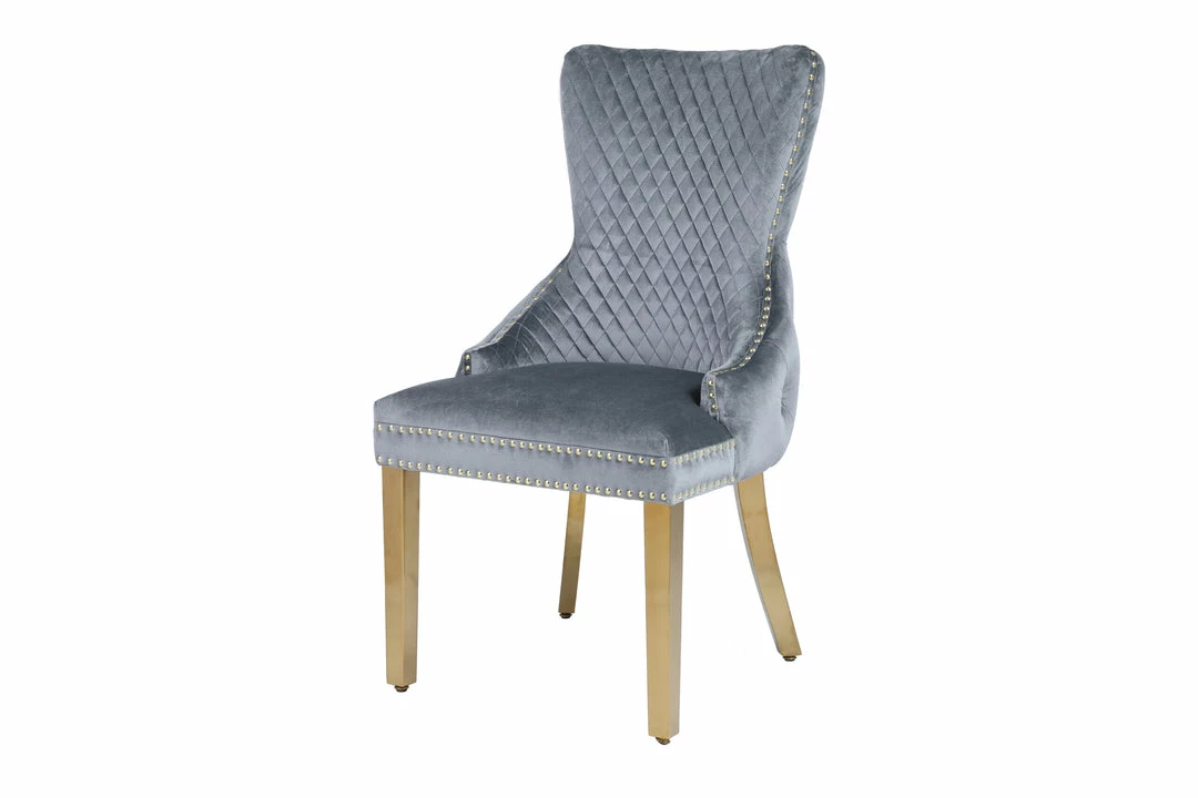 Furniture Imports LTD Victoria Grey & Gold Dining Chair