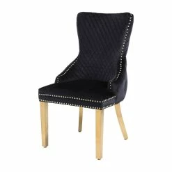 Furniture Imports LTD Victoria Black & Gold Dining Chair