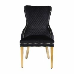 Furniture Imports LTD Victoria Black & Gold Dining Chair