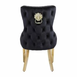Furniture Imports LTD Victoria Black & Gold Dining Chair