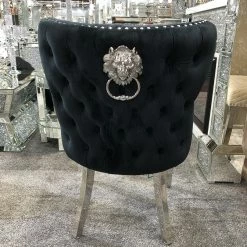 Furniture Imports LTD ALL DINING TABLE SET Valentino Imperial Grey Solid Marble Dining Table Set + Valentino Chairs