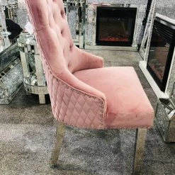 Furniture Imports LTD ALL DINING TABLE SET Arianna Mirrored Grey Marble Effect Dining Table Set + Majestic Chairs