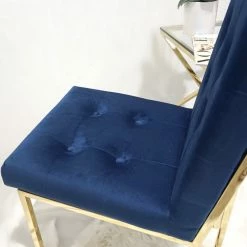 Furniture Imports LTD Atlanta Metal Plating Velvet Dining Chair REDUCED - SALE ITEMS