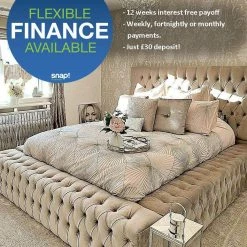 Furniture Imports LTD Parklane Plush Velvet Bedframe BED COLLECTION