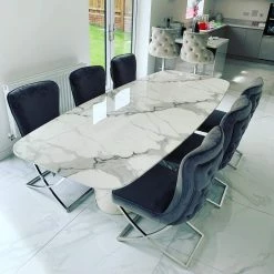 ASR INTERIOR Roma Velvet Dining Chair Wingback DINING CHAIRS