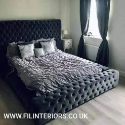 Furniture Imports LTD Parklane Plush Velvet Bedframe BED COLLECTION