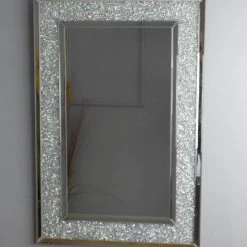 Vibrant 85 Gatsby Full Crystal Framed Mirror 80 X 120cm MIRRORED FURNITURE